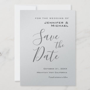 Silberne Hochzeit Professionell Minimalistisch Mod Save The Date