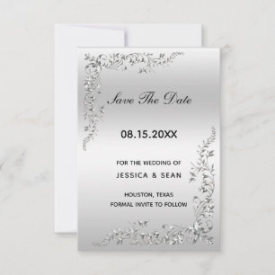 Silberne Hochzeit Save The Date