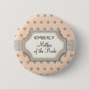 Silberne Juwel-Punkte Kunst-Deko-Rahmen-Champagne Button
