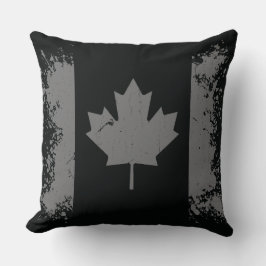 Silberne Kanada-Schmutz-Flagge Kissen