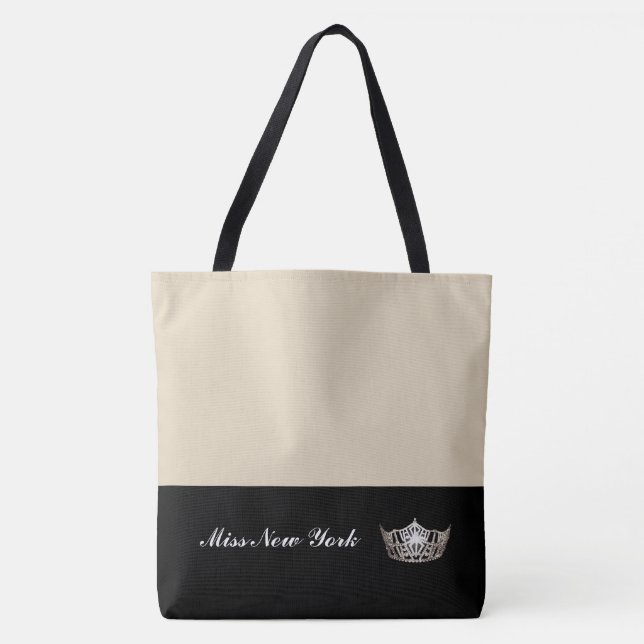 Silberne Kronen-Taschen-Tasche-Große Beige Tasche (Vorderseite)