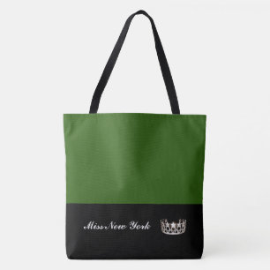 Silberne Kronen-Taschen-Tasche-Großer Smaragd Tasche