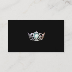 Silberne Kronen-Visitenkarten Miss Amerikas Visitenkarte