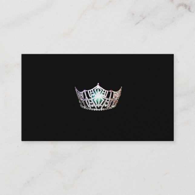 Silberne Kronen-Visitenkarten Miss Amerikas Visitenkarte (Vorderseite)
