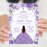Silberne Lila mexikanische Charra Mis Quince Einla Einladung<br><div class="desc">Silver Lila mexikanische Charra Mis Quince Einladung Mis Quince Anos,  15. Geburtstag, </div>