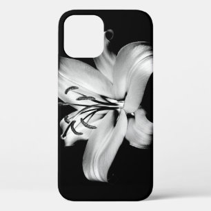Silberne Lilie: Monochrome Blumen Eleganz. Case-Mate iPhone Hülle