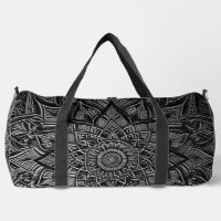 Silberne Mandala-Tasche