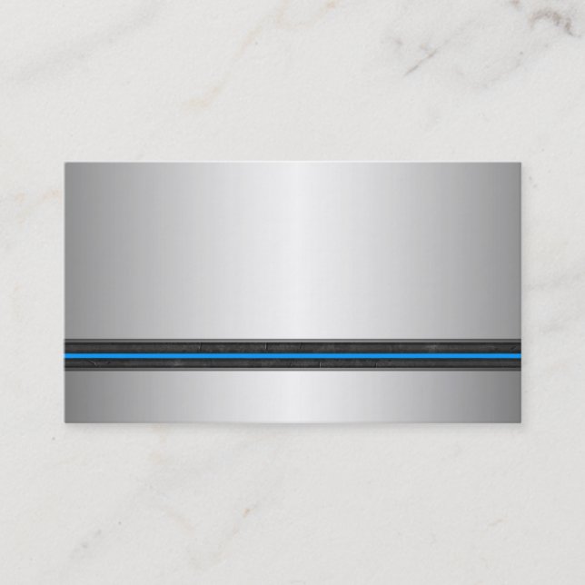 Silberne Metallblick-Visitenkarten Visitenkarte (Vorderseite)