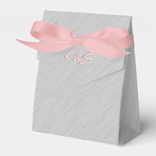 Silberne personalisierte Geschenkschachteln mit ge