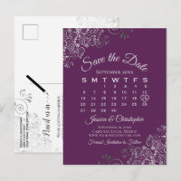 Silberne Pflaume Lila Hochzeit Termin Kalender