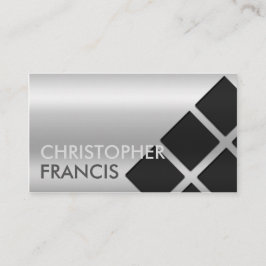 Silberne reflektierende Steigungskarte mit Visitenkarte