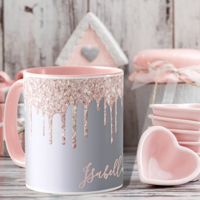 Silberne Rose Gold Tropfen mädchenhaft Namen Tasse (Von Creator hochgeladen)
