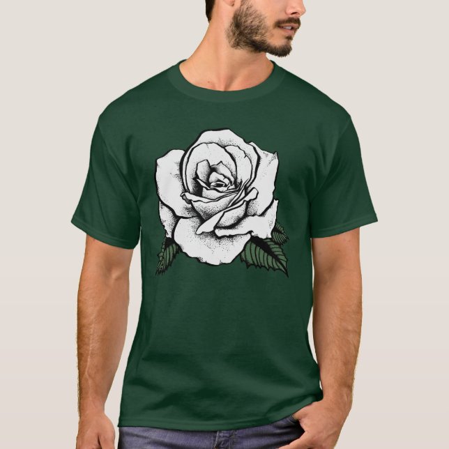 silberne Rose T-Shirt (Vorderseite)