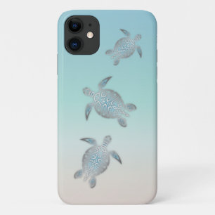 Silberne Schildkröten Strand Stil Türkis Küste Case-Mate iPhone Hülle