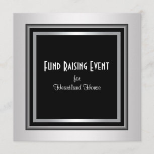 Silberne schwarze korporative schwarze Mittel Einladung