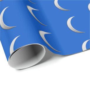 Silberne sichelförmige Monde - Geschenkpapier
