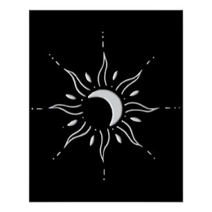 Silberne Sonne Poster