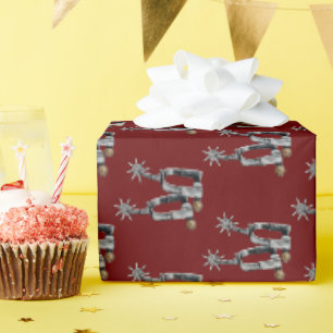 Silberne Sporen Geschenkpapier