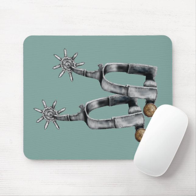 Silberne Sporen Mousepad (Mit Mouse)