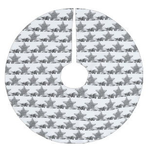 **SILBERNE STERNE** POLYESTER WEIHNACHTSBAUMDECKE