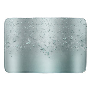 Silberne Teal-Schimmer-Glanz-Schmetterling-Flatter Badematte