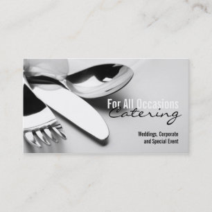 Silberne Tischdeko-Karten für Catering Food Geschä Visitenkarte