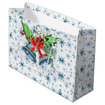 Silberne Weihnachtsglocken, Holly und Blaue Schnee