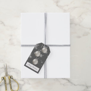 Silberne Weihnachtsschmuck - Geschenk Tag Geschenkanhänger