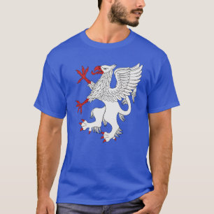 Silberner aufsteigender Greif T-Shirt