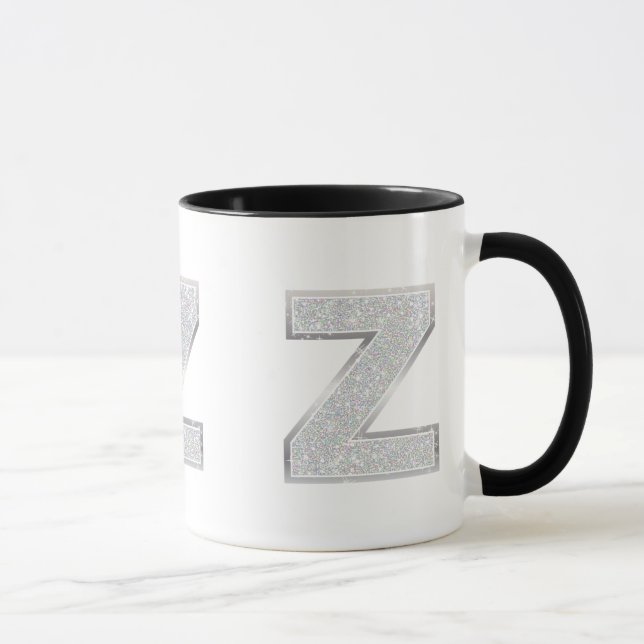 Silberner Buchstabe Z Tasse (Rechts)