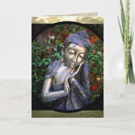 Silberner Buddha Geburtstag der Karten-| Karte