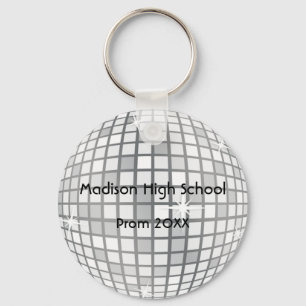 Silberner Disco-Ball-Abschlussball-formale Schlüsselanhänger
