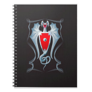 Silberner Drache-Schild-Wächter Notizblock