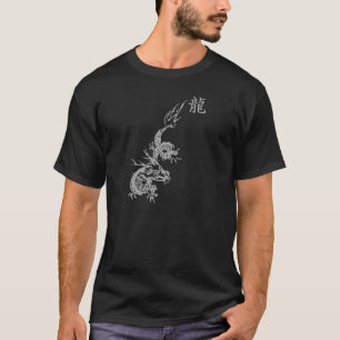 Silberner Drache T-Shirt