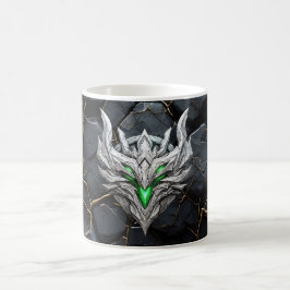 Silberner Drachen-Emblem Kaffeetasse