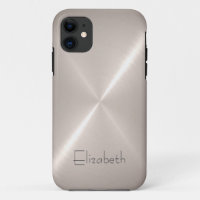 Silberner Edelstahl-Metallblick