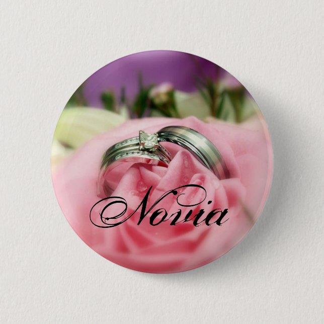 silberner Eheringknopf Button (Vorderseite)