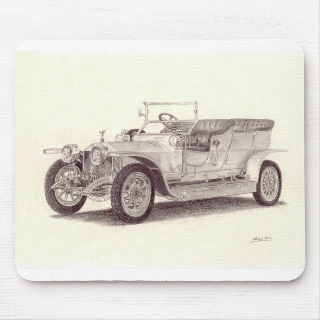 Silberner Geist Rolls Royces Mousepad (Vorne)