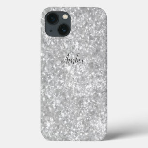 Silberner Glitter Elegant Personalisiert Case-Mate iPhone Hülle