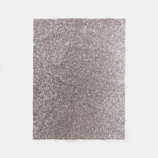 Silberner Glitter Fleecedecke