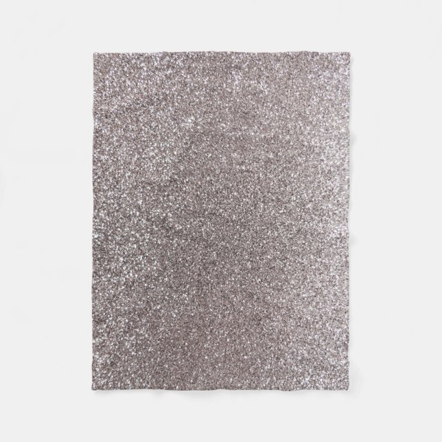 Silberner Glitter Fleecedecke (Vorderseite)