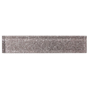 Silberner Glitter Namensplakette