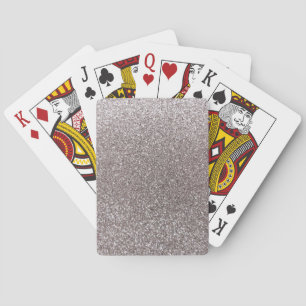 Silberner Glitter Spielkarten