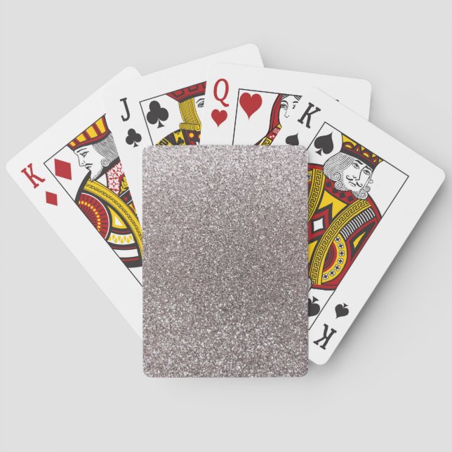 Silberner Glitter Spielkarten (Rückseite)