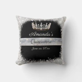 Silberner Glitzer, Diamantprinzessin Kronenglanz Kissen