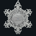 Silberner Glitzer Diamond 50. Hochzeitstag Schneeflocken Zinn-Ornament<br><div class="desc">Elegante Silberdiamanten auf silbernen Glitzer 50. Hochzeitstag Schmuck.</div>