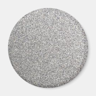 SILBERNER GLITZER-DRUCK-MAGNET MAGNET