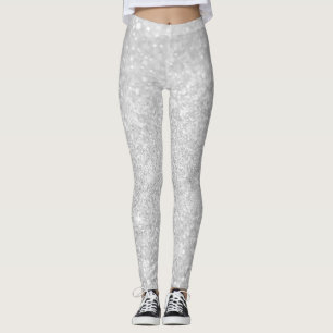 Silberner Glitzer-glänzender Schein Leggings
