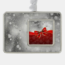 Silberner Glitzer und Glitzern Weihnachtsjunge Rahmen-Ornament Silber