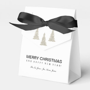 Silberner Glitzer Weihnachten Geschenkschachtel